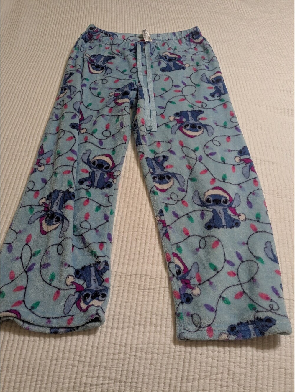 Disney Stitch blue fleece lounge pants